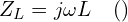 Z_L=j\omega L\quad(\text{인덕터})