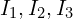  I_1, I_2, I_3 