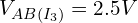 V_{AB(I_3)} = 2.5V