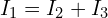  I_1 = I_2 + I_3 