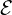 \mathcal{E}