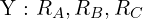  \text{Y 회로: } R_A, R_B, R_C 