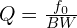 Q = \frac{f_0}{BW}
