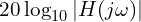 20 \log_{10} |H(j\omega)|