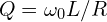 Q = \omega_0 L / R