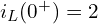  i_L(0^+) = 2 