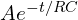  A e^{-t/RC} 