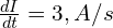  \frac{dI}{dt} = 3,A/s 