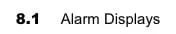 SIGMA5 ALARM DISPLAY