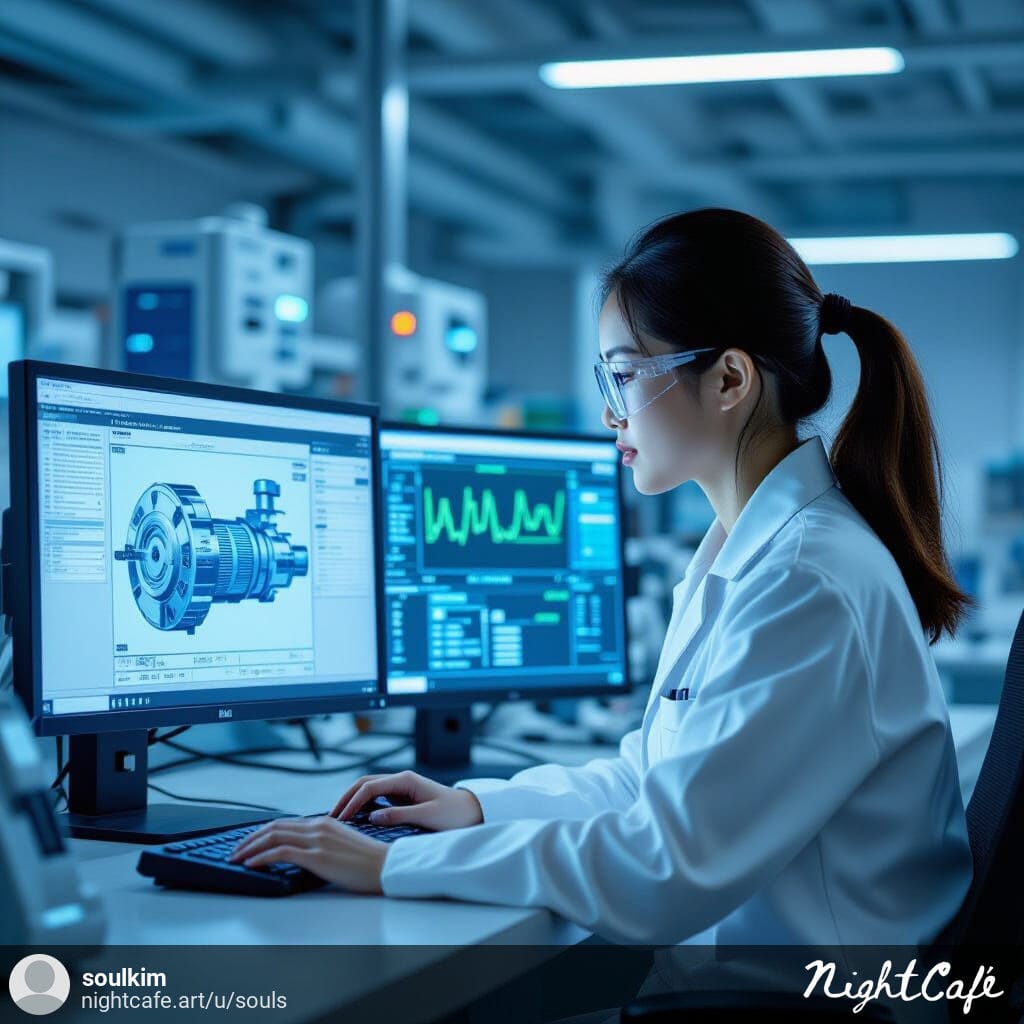 "Real-time monitoring of motor feedback data on control room screen during Yaskawa servo driver operation."